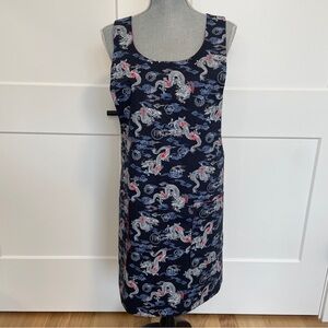 Dragon Print Cross Back Apron